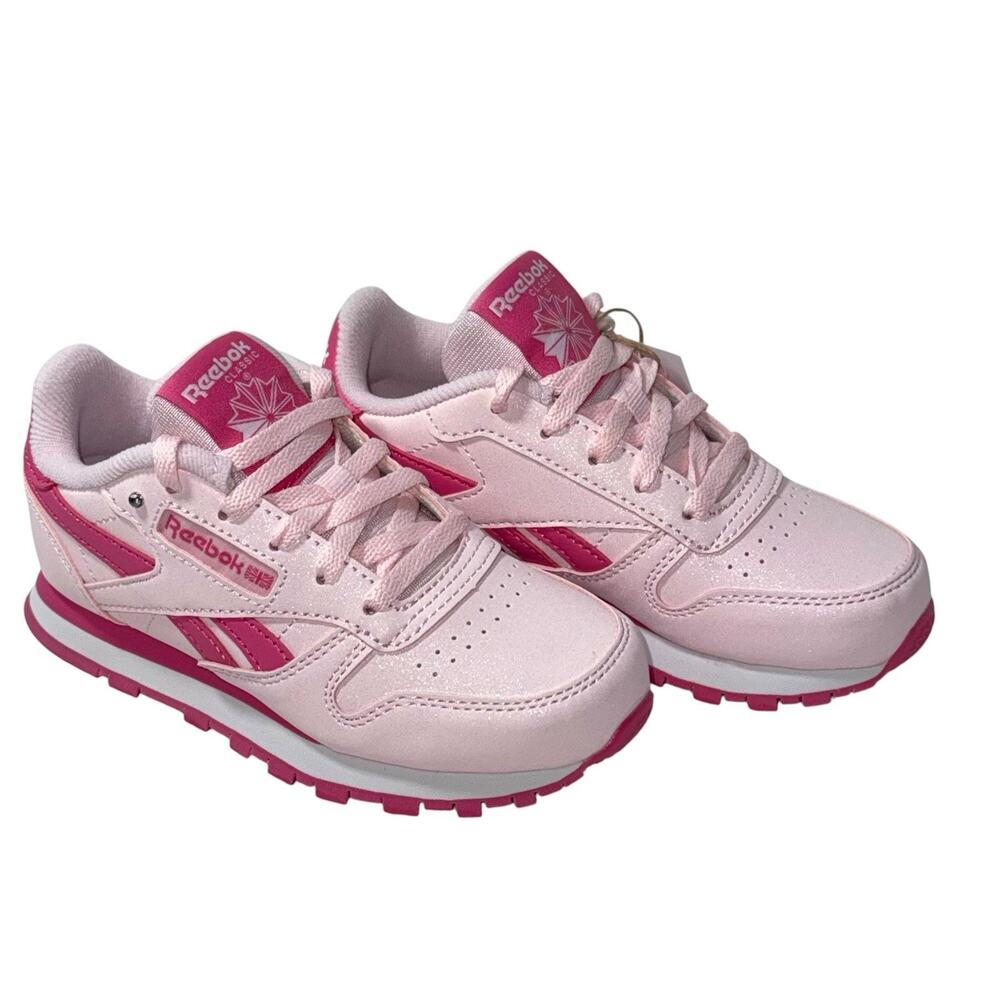Reebok Running course Pink Girls Classics leather shoes SZ/11